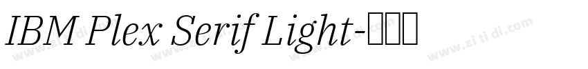 IBM Plex Serif Light字体转换